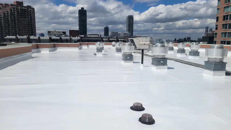 Jersey City, Condominium Building, Rubber Roof And Silicone Roof Restoration, Tri Built And Apoc (1)