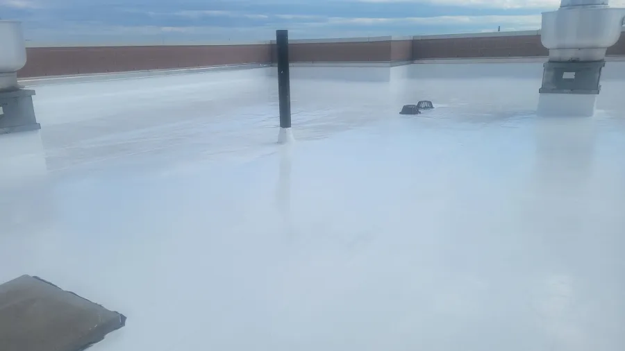 Mahwah, Nj, Strip Mall Building, Epdm Roof, Elastomeric Coating Restoration System, Karnak Product