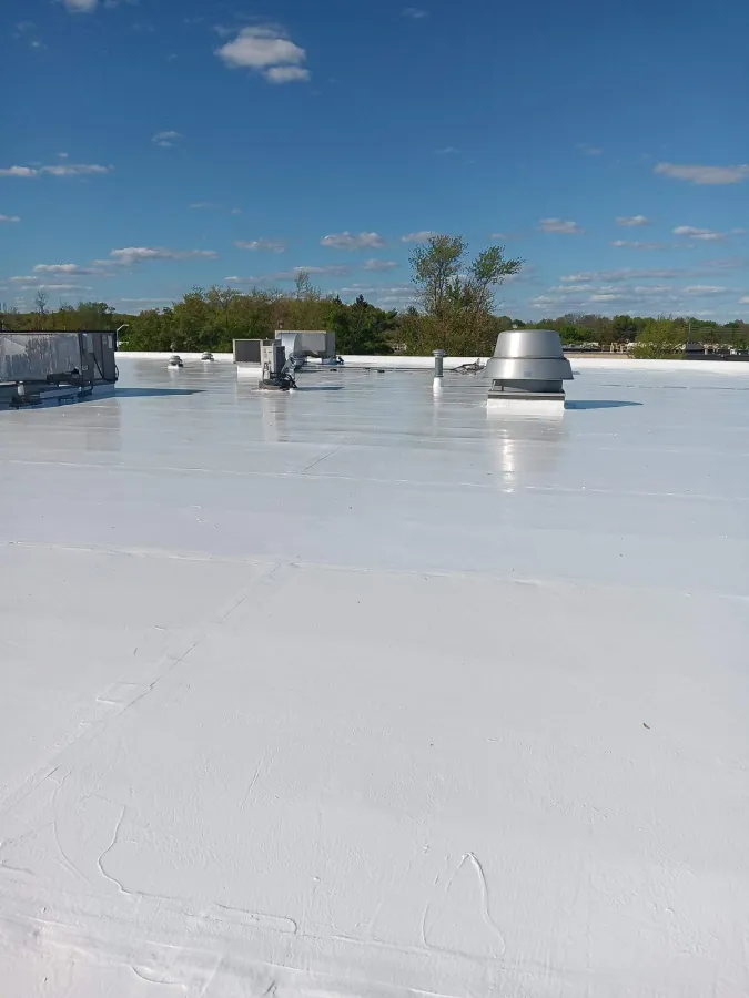 Whippany, Nj, Warehouse Roof, Epdm With Silicone Coating System, 20 Year Silicone Application, Mulehide