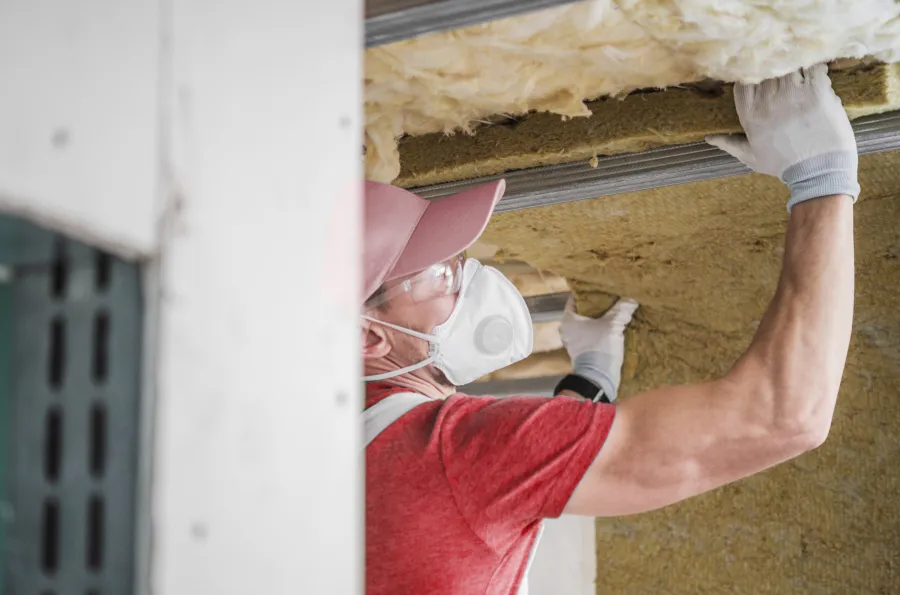 House Insulating By Worker