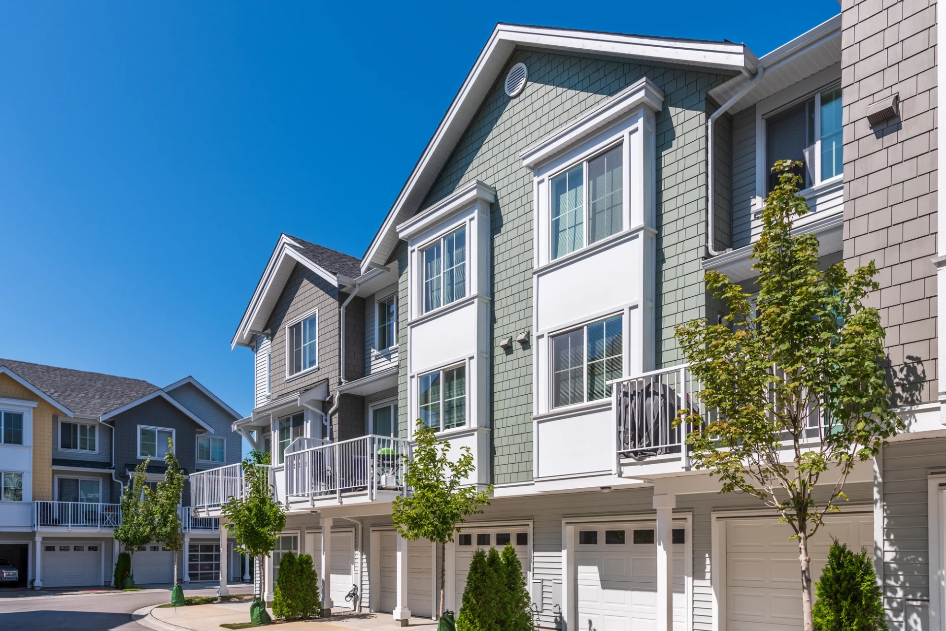 Asphalt Shingle Roof On Multi-Family Homes